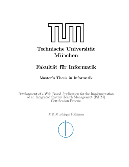 Technische Universität München Fakultät Für Informatik