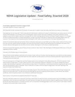 Food Safety, Enacted 2020