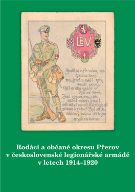 Rodáci a Občané Okresu Přerov V Československé Legionářské Armádě V Letech 1914–1920 Diplom Janu Gayerovi, Soka Přerov