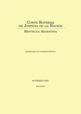 Corte Suprema De Justicia De La Nación