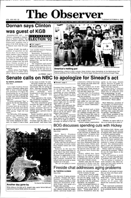Senate Calls on NBC to Apologize for Sinead's Act to the Values We Hold," He Said