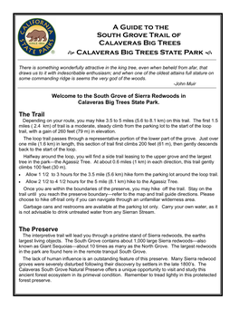 A Guide to the South Grove Trail of Calaveras Big Trees