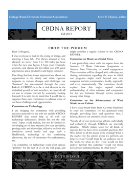 REPORT Fall 2013