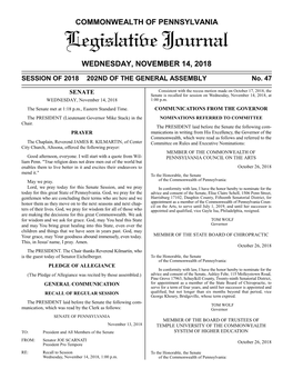 Legislative Journal