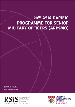 20Th Asia Pacific Programme for Senior Military Officers (Appsmo)