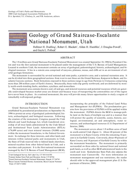 Geology of Grand Staircase-Escalante National Monument, Utah Hellmut H