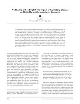 The Impact of Regulatory Changes on Media Market Competition in Singapore