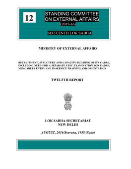 Standing Committee on External Affairs (2015-16)