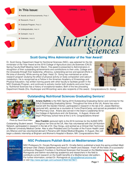 Spring 2016 Newsletter