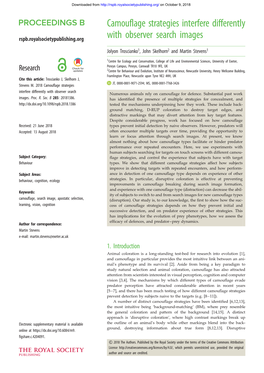 Camouflage Strategies Interfere Differently with Observer Search