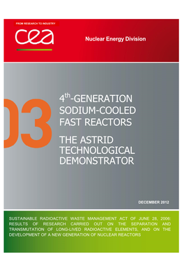 4Th Generation Sodium-Cooled Fast Reactors / the Astrid Technological