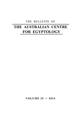 The Australian Centre for Egyptology