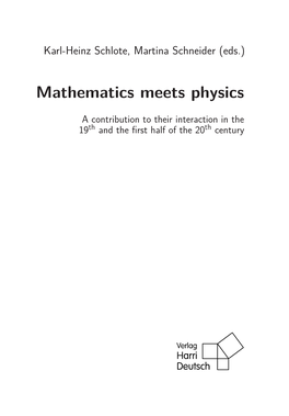 The Interrelation Between Mathematics and Physics at the Universities Jena, Halle-Wittenberg and Leipzig – a Comparison