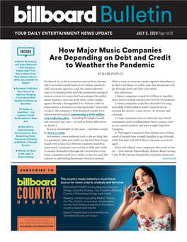 How Major Music Companies Are Depending on Debt and Credit To