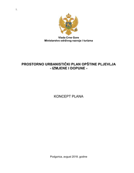 Prostorno Urbanistički Plan Opštine Pljevlja - Izmjene I Dopune