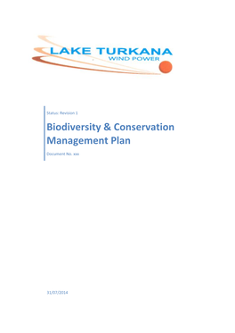 Biodiversity & Conservation Management Plan