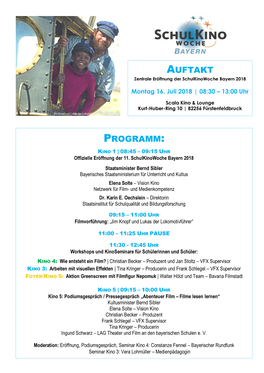 Auftakt Programm