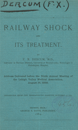 Railway Shock and Its Treatment