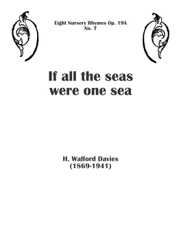 If All the Seas Were One Sea