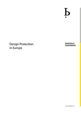 Design Protection in Europe