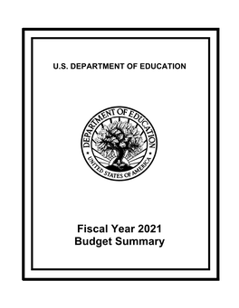 Fiscal Year 2021 Budget Summary