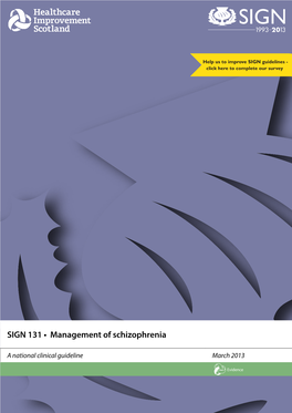 SIGN 131 • Management of Schizophrenia