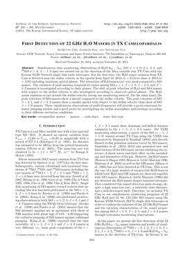 First Detection of 22 Ghz H2O Masers in TX Cam 295