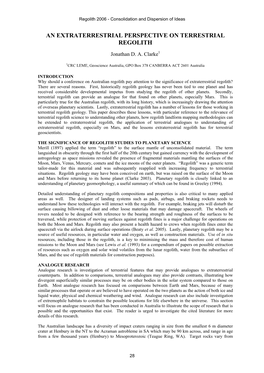 An Extraterrestrial Perspective on Terrestrial Regolith