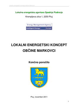 Lokalni Energetski Koncept Občine Markovci