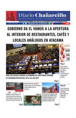Gobierno Da El Vamos a La Apertura Al Interior De Restaurantes, Cafés Y Locales Análogos En Atacama