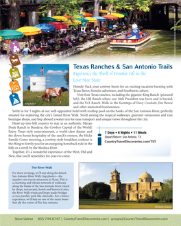 Texas Ranches & San Antonio Trails Experience the Thrill of Frontier Life in the Lone Star State