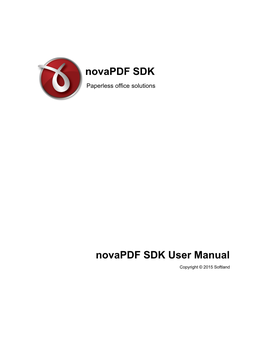 Novapdf SDK User Manual