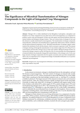 The Significance of Microbial Transformation of Nitrogen