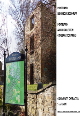 Ponteland Neighbourhood Plan Ponteland & High Callerton Conservation Areas Community Character Statement