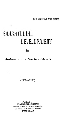 Educational Development in Andaman and Nicobar Islands