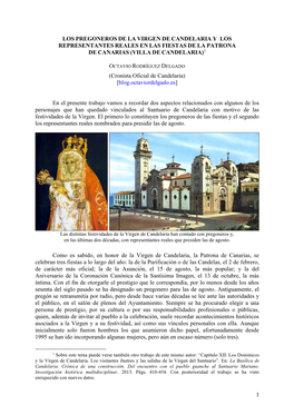 1 Los Pregoneros De La Virgen De Candelaria Y Los