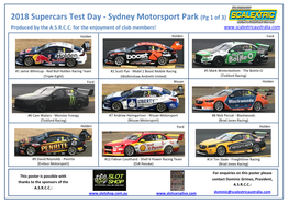 2018 Supercars Test Day - Sydney Motorsport Park (Pg 1 of 3)