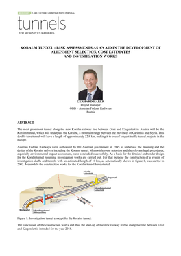 Koralm Tunnel - Risk Assessments As an Aid in the Development of Alignment Selection, Cost Estimates and Investigation Works