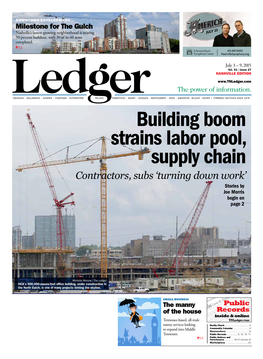Building Boom Strains Labor Pool, Supply Chain Contractors, Subs ‘Turning Down Work’ Stories by Joe Morris Begin on Page 2