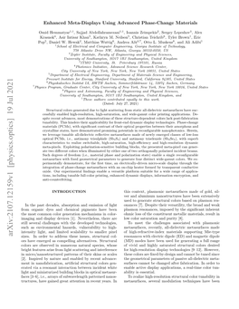 Arxiv:2107.12159V1 [Physics.Optics] 19 Jul 2021 Sizes