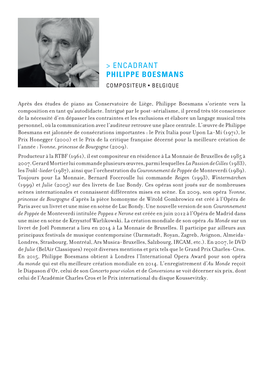 Biographie De Philippe Boesmans