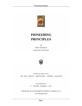 Pioneering Principles