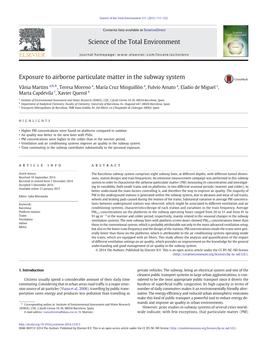 Exposure to Airborne Particulate Matter in the Subway System