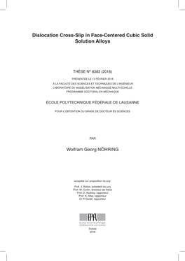 Dislocation Cross-Slip in Face-Centered Cubic Solid Solution Alloys