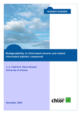 Biodegradability of Chlorinated Solvents and Related Chlorinated Aliphatic Compounds