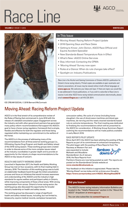 Moving Ahead: Racing Reform Project Update
