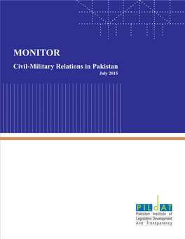 Civil-Military Relations in Pakistan Monitor July 2015 130815