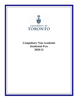 2020-21 Compulsory Non-Academic Incidental Fees Report