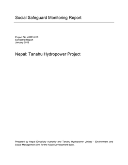 43281-013: Tanahu Hydropower Project