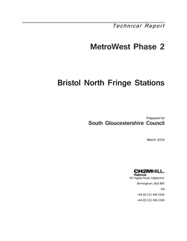 Metrowest Phase Bristol North Fringe Stations